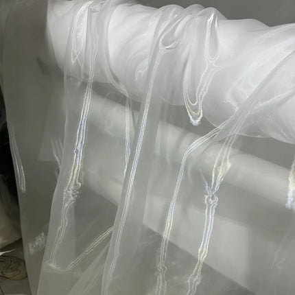 Sheer Organza Fabric — Off-White, 1.5M Wide | 1M & 5M Lengths