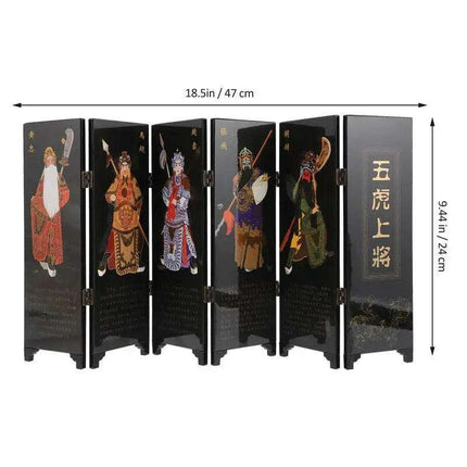 Elegant Mini Chinese Folding Screen for Decorative Home Division