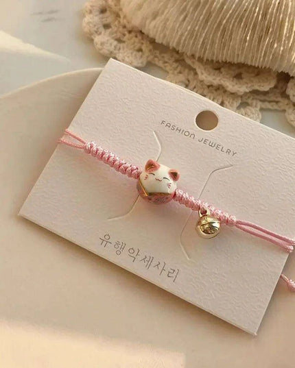 Adjustable Maneki Neko Charm Bracelet - The Perfect Gift for Cat Enthusiasts