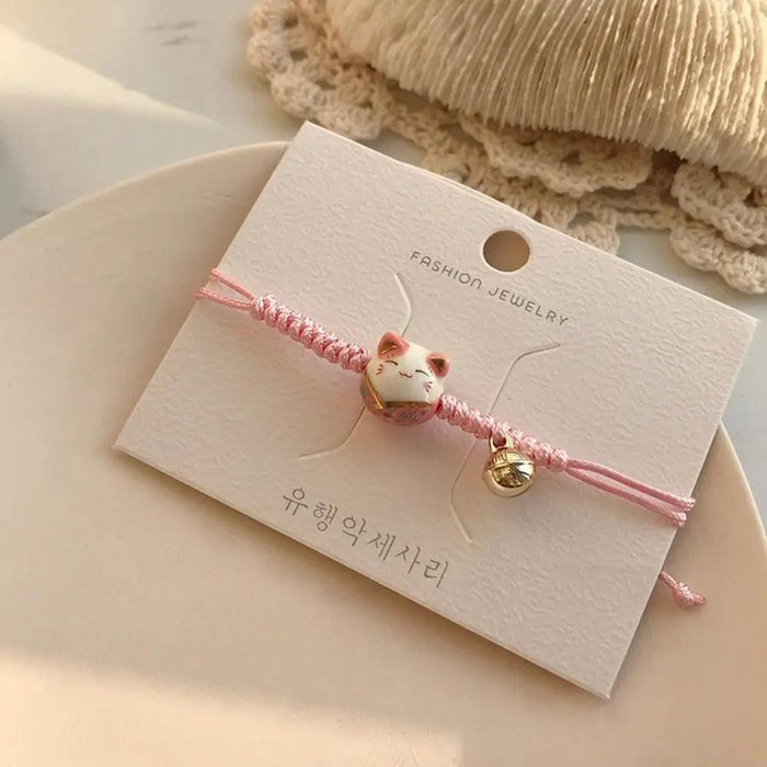 Adjustable Maneki Neko Charm Bracelet - The Perfect Gift for Cat Enthusiasts