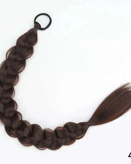Chic Transformation: 24-Inch Long Twist Braid Ponytail Extensions for Effortless Elegance