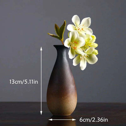 Stylish Hydroponic Ceramic Vase with Floral Accent for Tranquil Tabletop Elegance