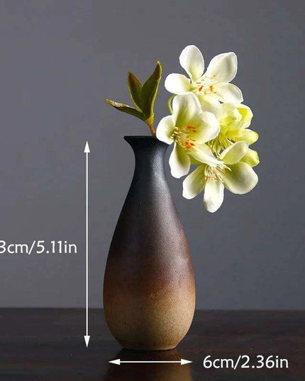 Stylish Hydroponic Ceramic Vase with Floral Accent for Tranquil Tabletop Elegance