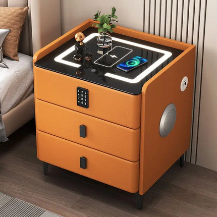 SZTongSheng Smart Nightstand: Wireless Charger & Touch Control LED Lig
