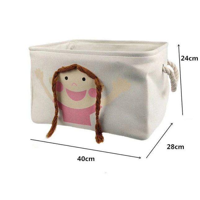 Chic Collapsible Canvas Storage Bin for Kids