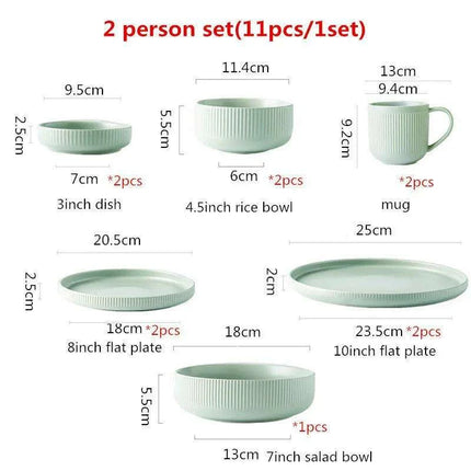 Contemporary Matte Nordic Ceramic Dining Set - Embrace Japanese Elegance for Every Occasion