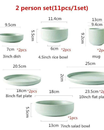 Contemporary Matte Nordic Ceramic Dining Set - Embrace Japanese Elegance for Every Occasion