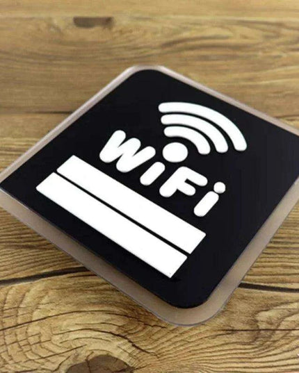 3D Acrylic WiFi Access Reminder Sign for Restaurants and Public Spaces