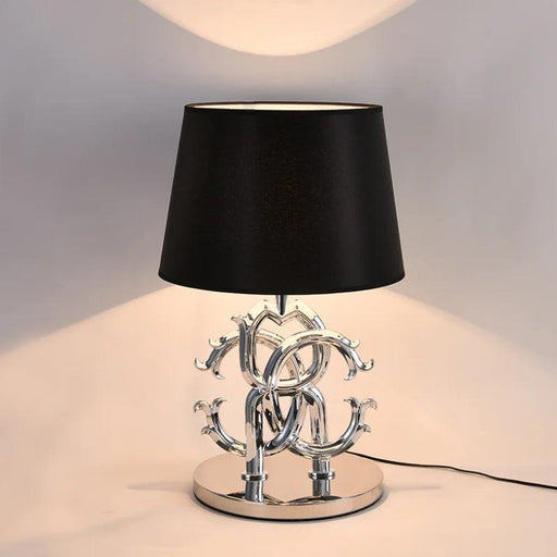 Luxurious LED Table Lamp with Artistic Gold and Silver Accents for Home and Office Décor
