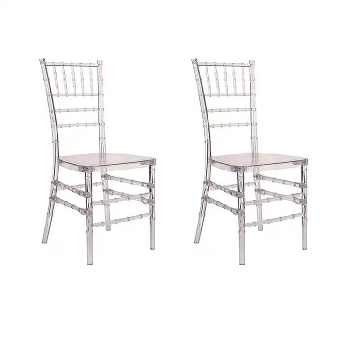 Transparent Crystal-Clear Acrylic Chairs Set of 20