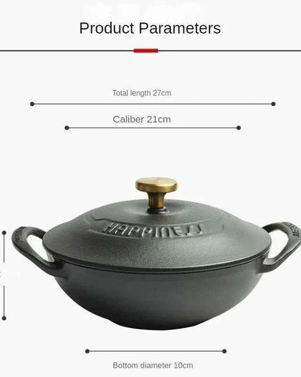 Heritage-Inspired Durable Cast Iron Soup Pot for Gourmet Slow Cooking