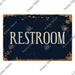 Vintage Novelty Retro Bathroom Metal Wall Art with Quirky WC Lavatory Design