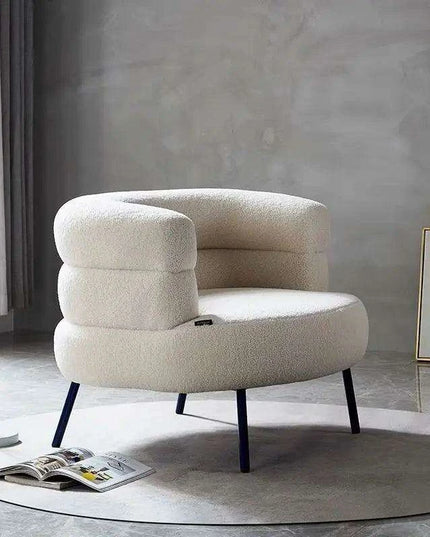 Chic Scandinavian Lounge Chair - Perfect for Makeup, Study, and Relaxation for Young Women and Students