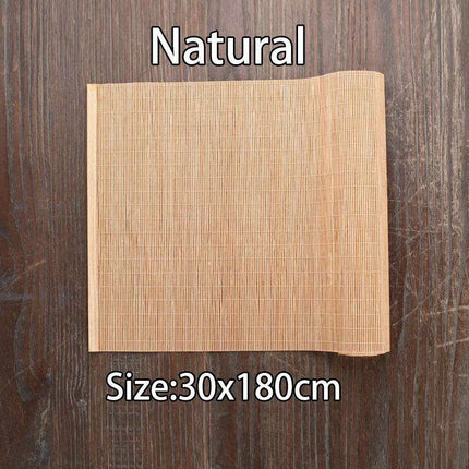 Sophisticated Bamboo Table Runner and Coaster Duo for Dining and Tea Events