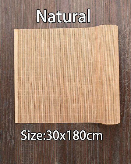 Sophisticated Bamboo Table Runner and Coaster Duo for Dining and Tea Events