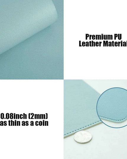 Premium Extra-Large Waterproof PU Leather Desk Protector - Multi-Purpose Mouse Pad for Office & Gaming with Anti-Slip Base
