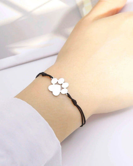 Paw Print Love Bracelet - Handcrafted Red Thread Jewelry for Pet Enthusiasts and Couples