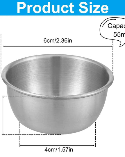 Elegant Stainless Steel Dipping Bowls Collection - 12-Piece Sophisticated Dining Essentials