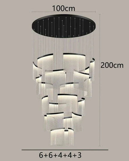 Customizable Nordic Remote-Controlled Chandelier with Adjustable Height