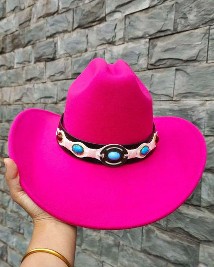 Stylish Handwoven Straw Cowboy Hat - Unisex Summer Sun Protection for 2023