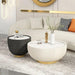 Stylish Scandinavian Round Coffee Table - Contemporary Minimalist Design for Sophisticated Interiors