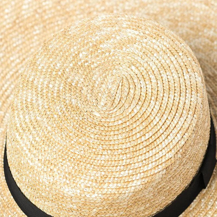 Oversized Foldable Women’s Floppy Straw Hat for Summer Beach & Sun Protection