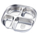 Elegant Stainless Steel Sectioned Plate for Gourmet Enthusiasts