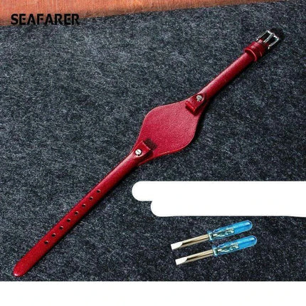 Elegant Cowhide Leather Watch Straps with Rose Steel Buckle - A Luxurious Women's Accessory