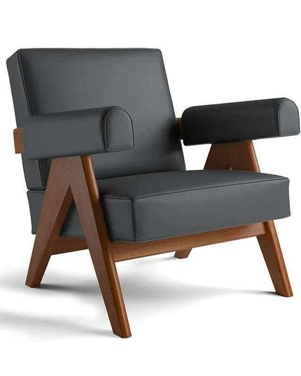 Nordic Luxury Leather Lounge Chair - Unwind in Stylish Comfort