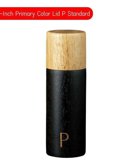 Elegant 7-Inch Salt and Pepper Mill Set with Chic Wooden Holder for Gourmet Dining