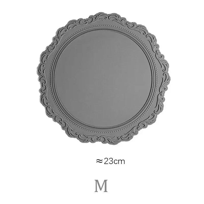 Elegant Embossed Flower Silicone Placemats - Enhance Your Dining Experience