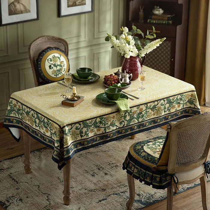 Vintage American Retro Cotton Linen Tablecloth - Waterproof and Elegant