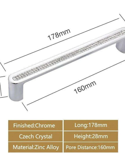 Luxurious Gold and Crystal Cabinet Pulls - Exquisite Design and Lasting Quality