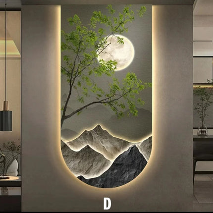 Mural Lamp Store LED Ambient Hanging Paintings for Corridor Decor
