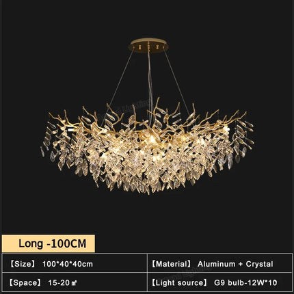Luxury Gold LED Chandelier — Round & Linear | 6 Sizes | Living Room & Hotel