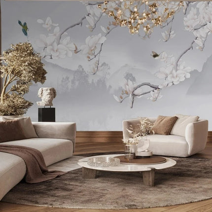 Customized New Chinese Style Flower Birds Pattern Wall Mural Wallpaper for Living Room Bedroom Background Wall Decoration customized-new-chinese-style-flower-birds-pattern-wall-mural-wallpaper-for-living-room-bedroom-background-wall-decoration