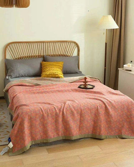 Dreamy Cotton Jacquard Blanket Set - Perfect All-Season Comfort and Style