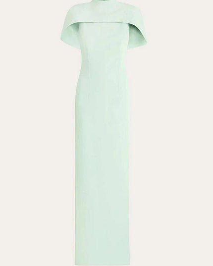 DEAT Customizable Slim Fit Evening Gown with Elegant Shawl - Summer 2024 Collection for Women, Model 35Z762