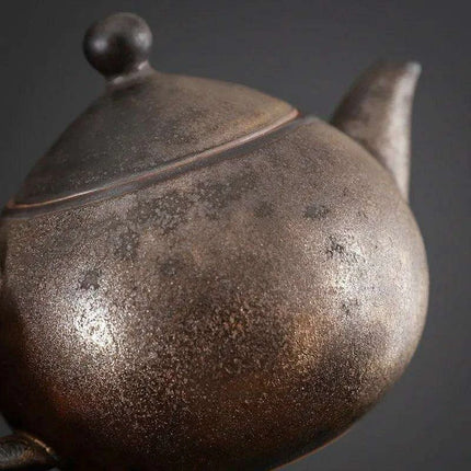 Artisan Rustic Clay Teapot for Authentic Kung Fu Tea Brewing