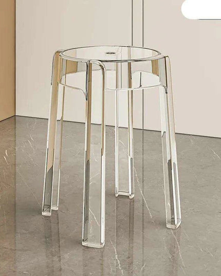 Sleek Transparent Folding Stool for Contemporary Interiors