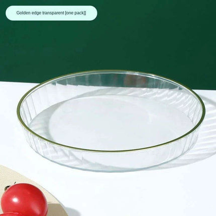Chic Clear Serving Tray with Holder - Ideal for Elegant Salads and Snacks