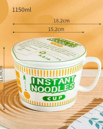 Chic Ceramic Bowls with Lids - Ideal for Noodles, Salads, and Trendy Bento Lunches