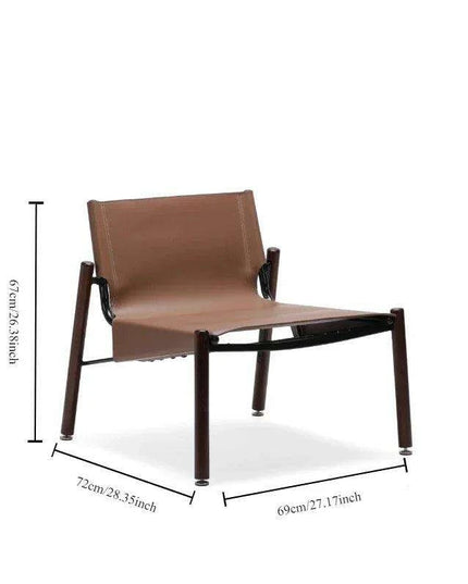 Designer Light Luxury Saddle Leather Lounge Chair