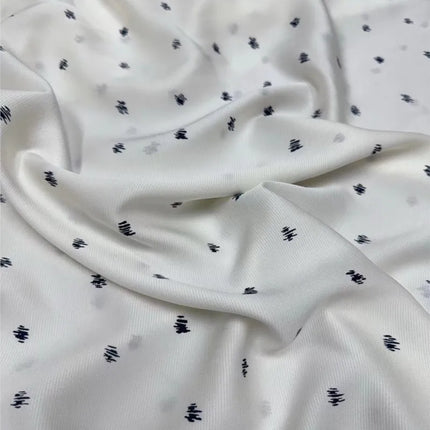 22 Momme Satin Silk Fabric — Irregular Dot, 140 cm Wide, Per 0.5 m