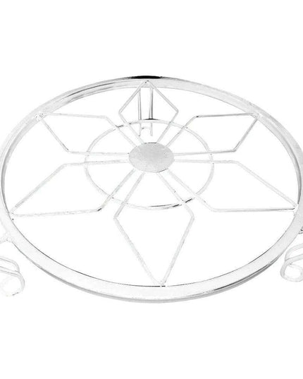 Artistic Hollow Iron Plant Stand - Stylish Display for Indoor and Outdoor Plants