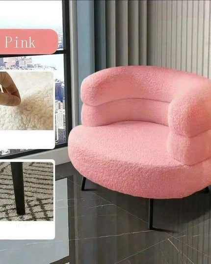 Chic Scandinavian Lounge Chair - Perfect for Makeup, Study, and Relaxation for Young Women and Students