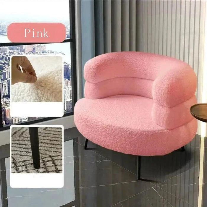 Chic Scandinavian Lounge Chair - Perfect for Makeup, Study, and Relaxation for Young Women and Students