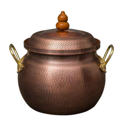 Handcrafted Copper Soup Pot with Induction Base - Essential for Culinary Excellence