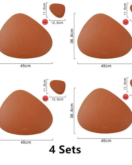 Luxe PU Leather Dining Ensemble - Chic Tableware Collection