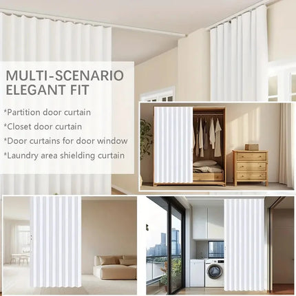 No-Drill Self-Adhesive Ceiling Curtain Track — Silent Sliding Rail